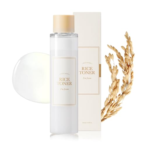 I'm From Rice Toner, 77.78% Rice Extract from Korea, Glow Essence with Niacinamide, Hydrating for Dry Skin, Vegan, Alcohol Free, Fragrance Free, Peta Approved, K Beauty Toner, 5.07 Fl Oz - 5.07 Fl Oz (Pack of 1)