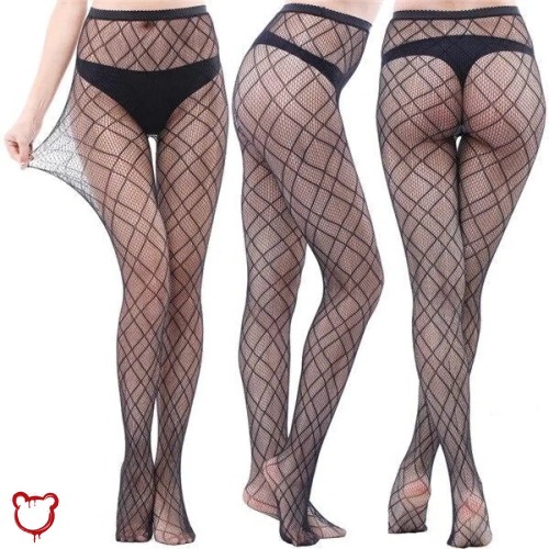 Plaid fishnet tights