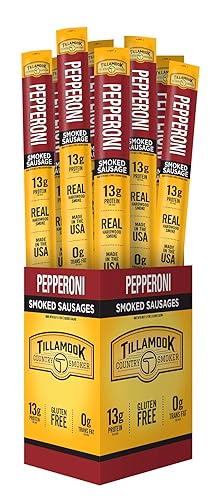 Tillamook Country Smoker Real Hardwood Smoked Sausages, Pepperoni, 1.44 Ounce, 24 Count - Pepperoni