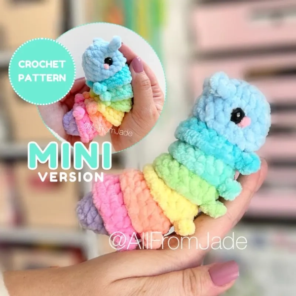 Crochet PATTERN: Camille the Mini Caterpillar