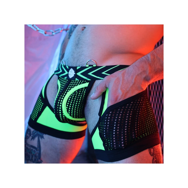 Boxer Jock DICKMATIZED Breedwell Noir-Vert neon