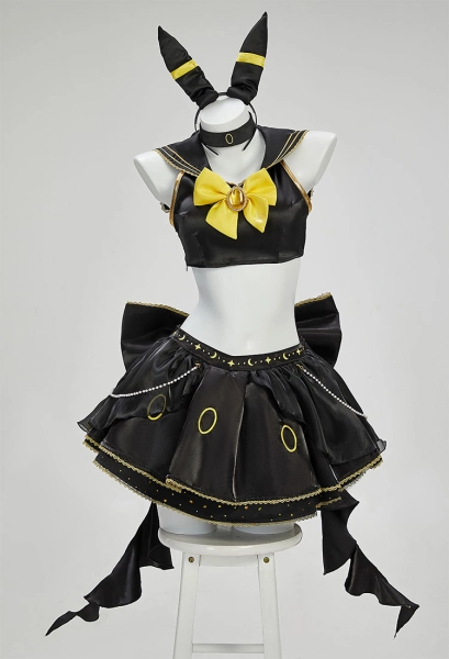 PM Derivative Magical Girl Sailor Suit Top and Skirt Set with Headband Choker Cosplay Costume