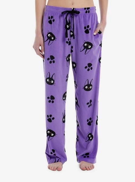 Studio Ghibli® Kiki's Delivery Service Jiji Purple Pajama Pants | Hot Topic