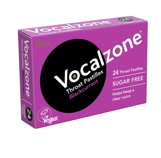 Vocalzone Throat Pastilles - Blackcurrant Sugar Free