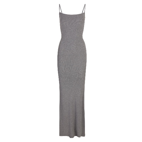 Skim- SOFT LOUNGE LONG SLIP DRESS | HEATHER GREY | XXS
