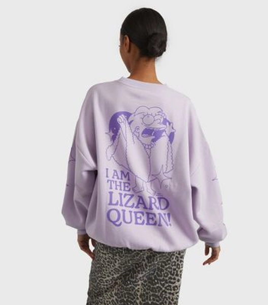 Skinnydip Lilac Simpsons Lizard Queen Sweatshirt
