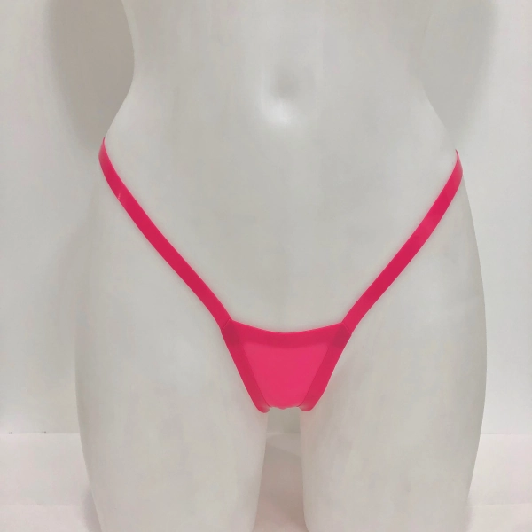 Metallic Fuchsia latex mini thong. The "Itsy Bitsy" size thong.