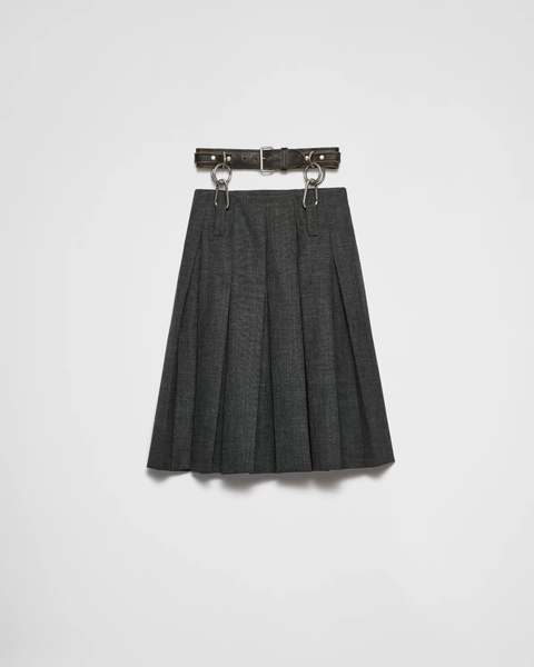 Jupe Prada plissée ceinture