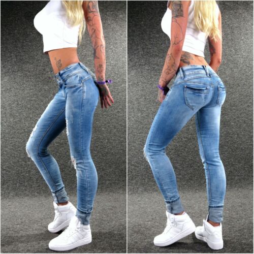 HAILYS Stretch Jeans CAMILA L-blue XS S M L XL XXL Damen sexy Skinny Hüftjeans  | eBay