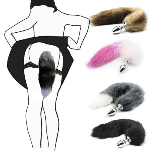 Langer Fuchsschwanz Mit Plug Aus Edelstahl Analstöpsel Butt Plug Sexspielzeug SM  | eBay