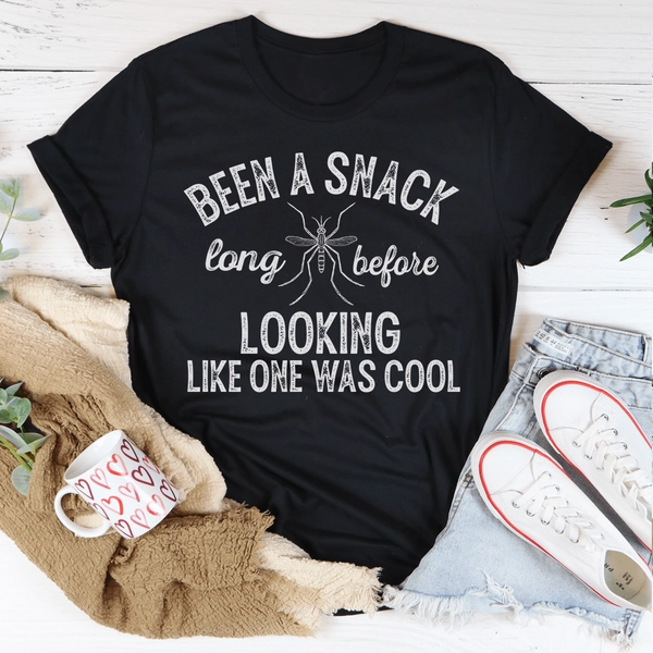 Been A Snack Long Before Looking Like One Was Cool Tee - Black Heather / L