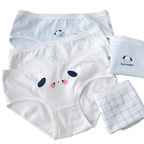 TOMORI Womens Cute Anime Panties Schoolgirl Breathable Cotton Underwear Animal Printing Briefs (#6)