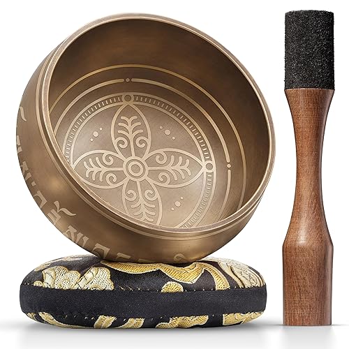 Tibetan Singing Bowl Set – Authentic Hand-Tuned Sound Bowl for Meditation