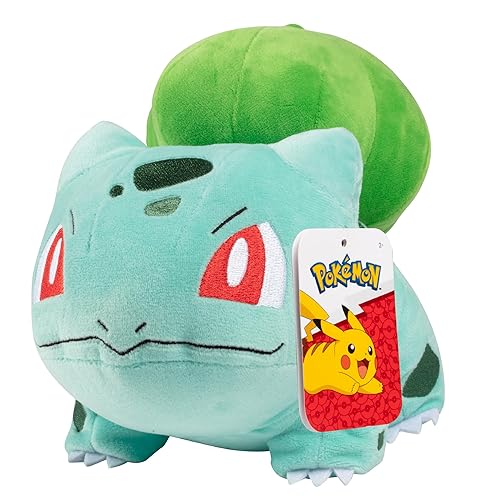 Pokémon 8" Bulbasaur Plush - Officially Licensed - Generation One Starter Figure - Quality Soft Stuffed Animal Toy - Christmas Stocking Stuffer Gift for Kids, Boys, Girls - 2+ - Bulbasaur