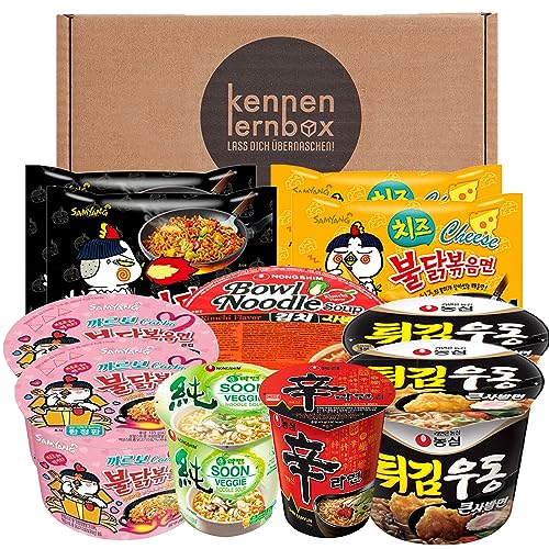 Kennenlernbox | Koreanische Ramen Mix mit 11 Koreanischen Instantnudeln Mischung zum probieren