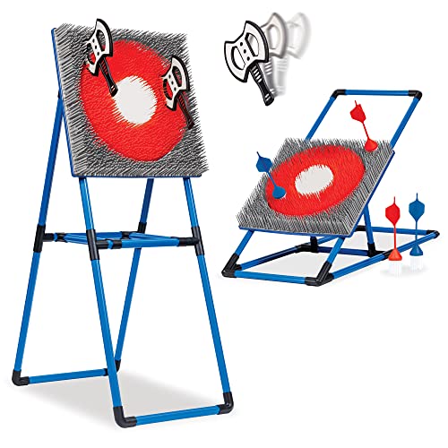 Eastpoint Axe Throw & Lawn Dart Target Sets - Bristle Axe Throwing Target & 2-in-1 Combo Backyard Game for Indoors and Outdoors - 2-in-1 Axe & Lawn Darts