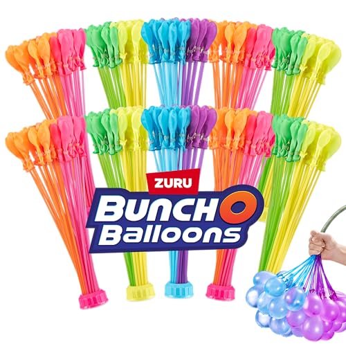 Original Bunch O Balloons Tropical Party 330+ Rapid-Filling Self-Sealing Water Balloons (Amazon Exclusive 10 Pack) by ZURU Water Balloon for the Whole Family, Kids, Teens and Adults - Tropical Color