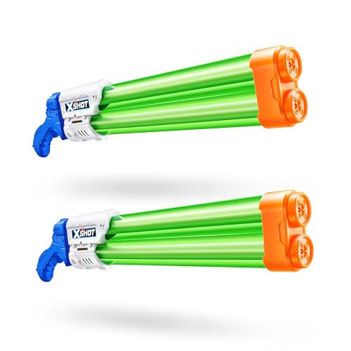 X-Shot Large Dual Stream Water Blaster 2 Pack by ZURU Dual Play Water Toy, Dual Stream Blaster, Big Water Toy for Children, Teen and Adults - Large