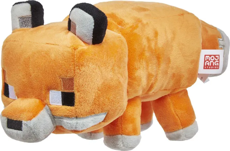 Mattel Minecraft HBN43 - Fuchs-Plüschfigur, ca. 21 cm, weich, Geschenk zum Sammeln für Fans ab 3 Jahren