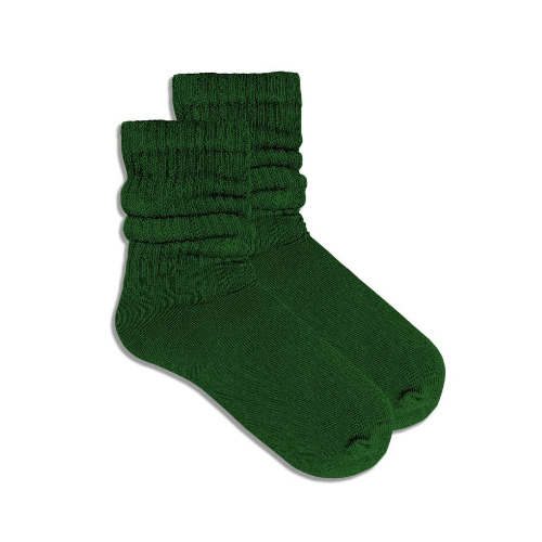 Hunter Green Slouch Socks (Adult Medium - Women's Shoe Sizes 5-10) - Hunter Green
