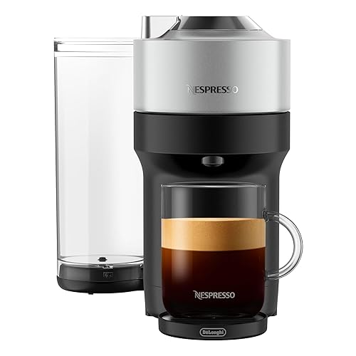 Nespresso Vertuo Pop+ Deluxe Coffee and Espresso Machine by De'Longhi, 120 Volts, Silver - Machine Only - Silver