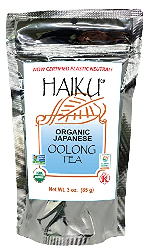 Haiku Organic Japanese Oolong Tea, USDA Certified Organic, Non-GMO, Kosher, Vegan, Loose Leaf Tea, 3oz - Oolong - 3 oz