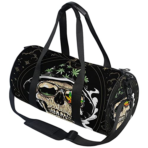 MNSRUU Duffel Bags Gothic Skull Cool Sports Gym Bag Travel Luggage Overnight Bags for Men Women Duffel Bags for Traveling - Skulls 043