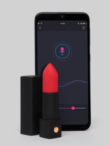 Lovense Exomoon App Controlled Rechargeable Silicone Lipstick Bullet