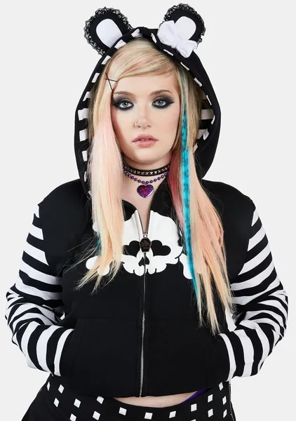 Plus Scene Stealer Striped Hoodie | 3X