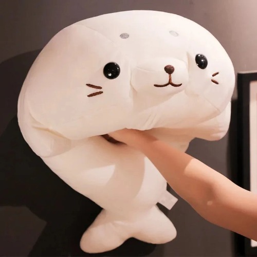 Baby Sea Lion Sleeping Pillow - White / 50 cm