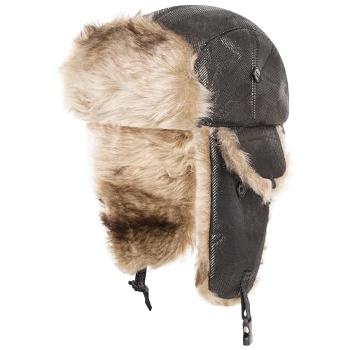 Loxdonz Trapper Hat Warm Winter Trooper Hats Hunting Hat Ushanka Ear Flap Winter Hats for Women Men - One Size - Black