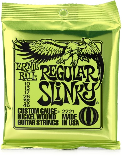 Ernie Ball 2221 Regular Slinky Nickel Wound Electric Guitar Strings - .010-.046