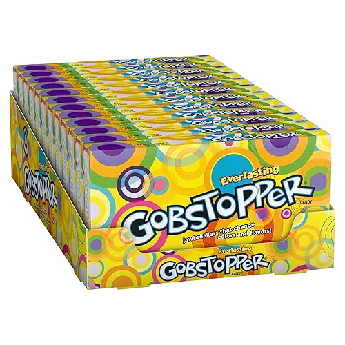 Wonka Everlasting Gobstopper, Candy, Jawbreaker Candy, 5 oz (12 ct) - Gobstopper - 5 Ounce (Pack of 12)