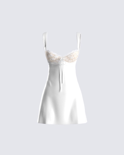Mabel White Mini Dress | S