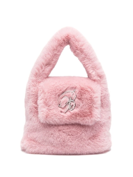 faux-fur detail tote bag