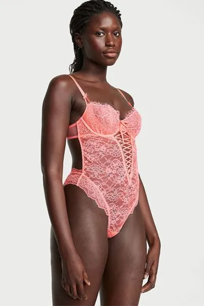 Victoria's Secret Neon Nectar Orange Bodysuit