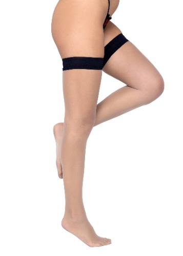 Roma Colored Stay up Stockings Roma Confidential - One Size / Black