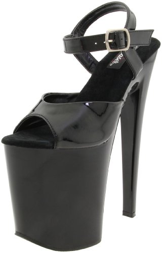 Pleaser XTREME-809 Blk Pat/Blk - 7 UK - Blk Pat Blk