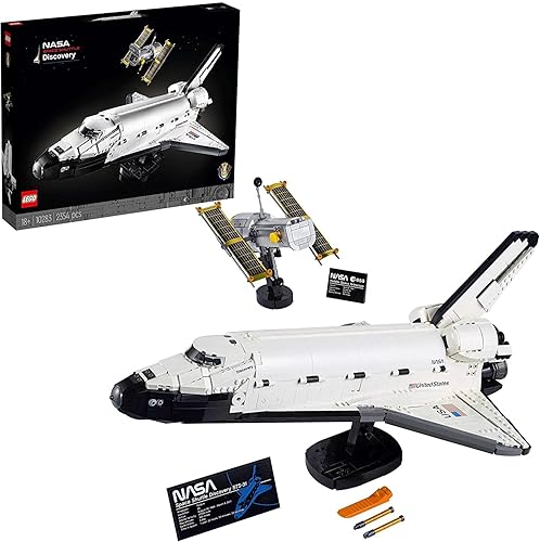 Lego Icons Transbordador Espacial Discovery de la NASA, Maqueta de Construcción para Adultos de Temática Espacial, Decoración para la Casa y Oficina, Regalo para Hombres y Mujeres 10283 - Individual
