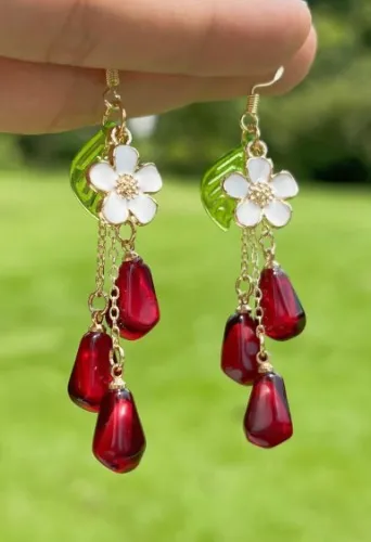 Pomegranate Seed Earrings