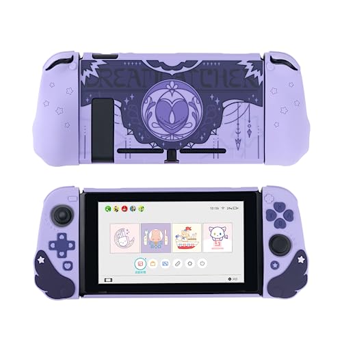 GeekShare Protective Case for Regular Switch Model, Hard PC & Soft Silicone Cover Case for Switch and Joy-Con - Star Wings Series Dark Version(for Switch 2017) - For Switch 2017