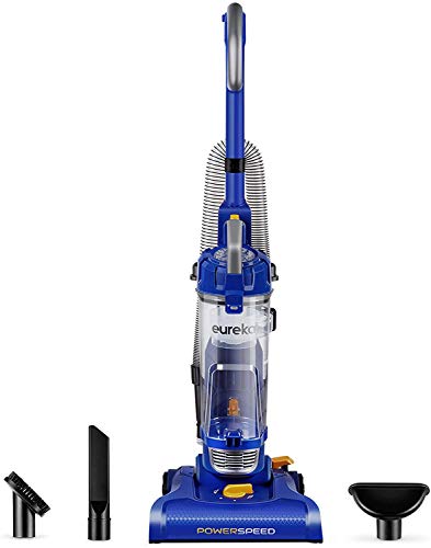 eureka NEU182A PowerSpeed Bagless Upright Vacuum Cleaner, Lite, Blue - NEU182A w/ Washable Filter - Blue
