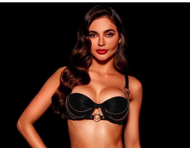 Sana Black Bra 30E Honey Birdette