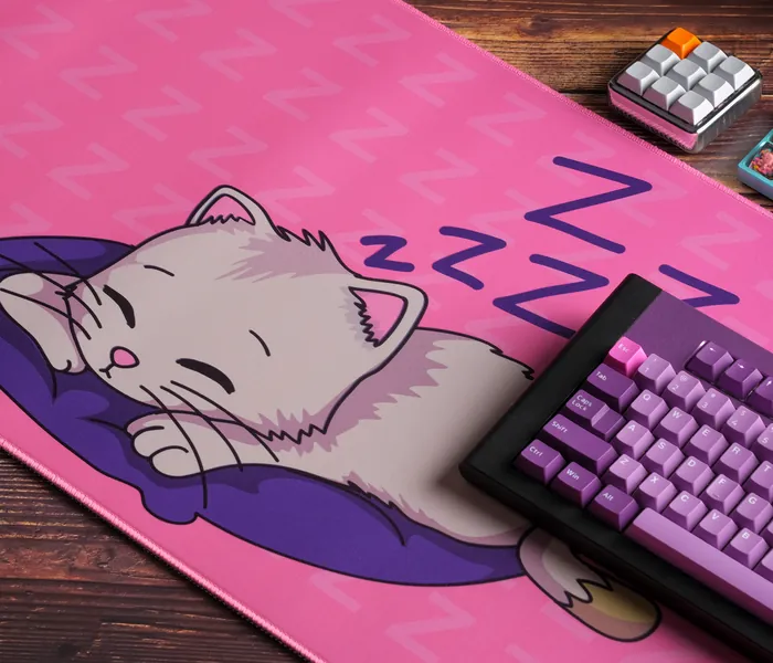 Sleeping Kitty Desk Mat