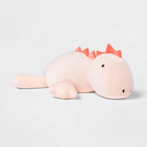 Dinosaur Weighted Plush Kids' Throw Pillow Pink - Pillowfort™