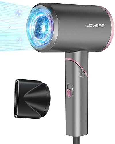 Hair Dryer Without Diffuser, Foldable Handle Travel Hair Dryer, 1800W Ionic Blow Dryer, Constant Temperature Hair Care Without Hair Damage, Rose Pink - Rose Pink