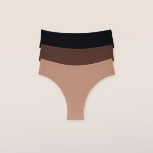 Nude Brazilian Briefs (3 Pack) - Multi | L