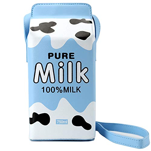 QiMing Chocolate Milk Box CrossBody Purse Bag,PU Phone Shoulder Wallet for Women Girl - Chunnn