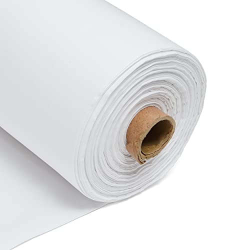 10m Plain White Calico Fabric – 100% Cotton, Optic White Calico 225GSM 60” Inch 150cm Wide – for Sewing, Quilting, Curtain Linings, Pillowcases & Totes – Easy Fabric by The Metre by Discount Fabrics - 10