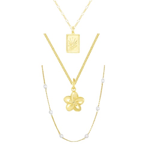 Glow Up Bundle : 3 Piece Necklace Bundle | Gold